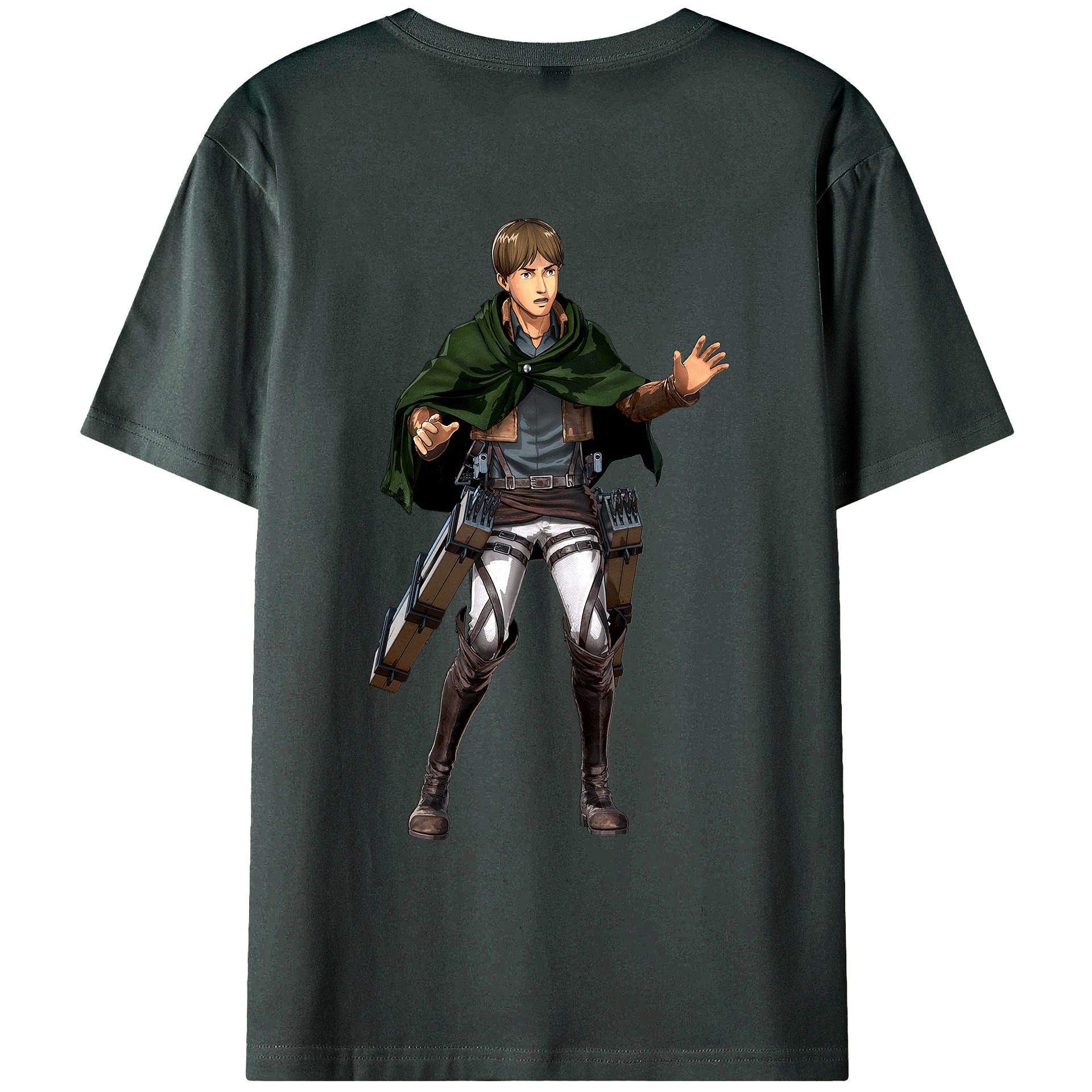 （画像用） 進撃の巨人 Attack on Titan 綿100％ メンズ半袖Tシャツ（バックプリント） 通気性